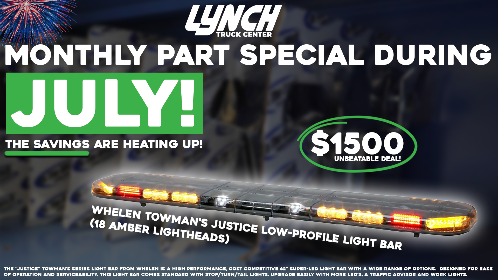 Monthly Parts Special during July